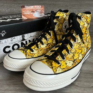 Converse Peanuts Chuck 70 Hi Woodstock Soba Zinc Yellow Size 9.5 Men's NWB